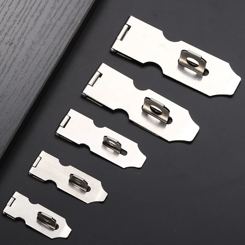Serrure en acier inoxydable argenté, plaque de verrouillage de cadenas de porte d'armoire à tiroirs, courrier gratuit