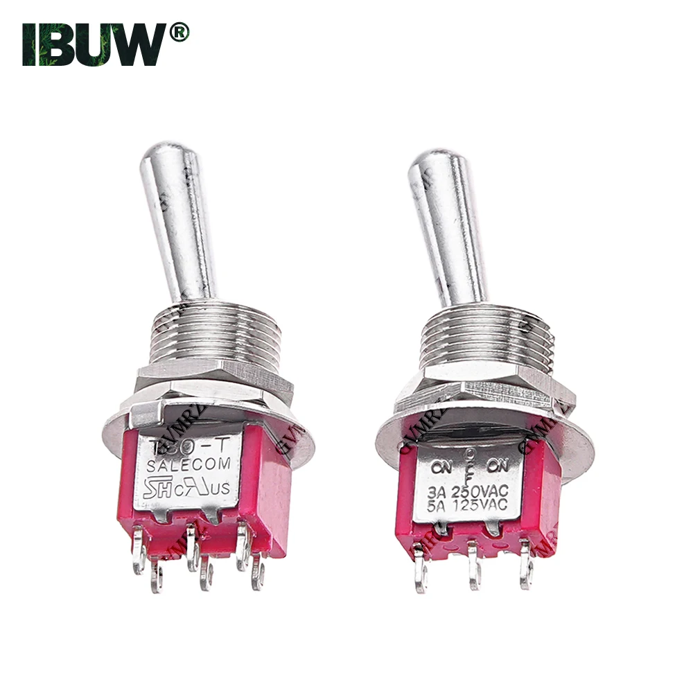 1PCS SH T80-T Z1 Series Large Long Handle 12mm Panel Mount Mini Toggle Switch 5A 125VAC 12.5mm/18.5mm