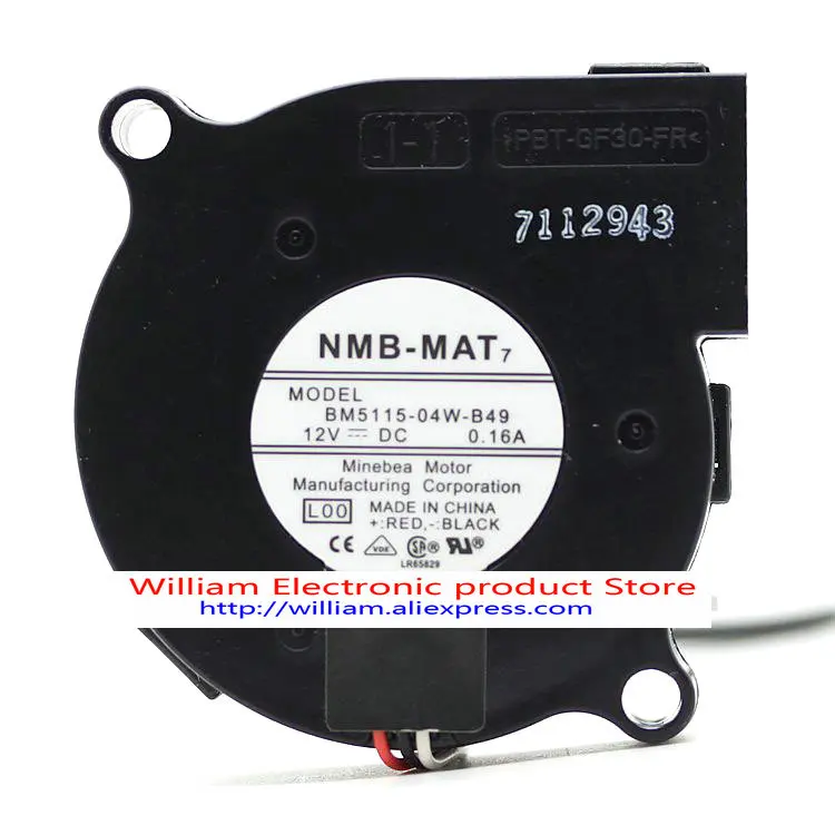 

Original BM5115-04W-B49 5015 5CM 12V 0.16A Blower Cooling Fan