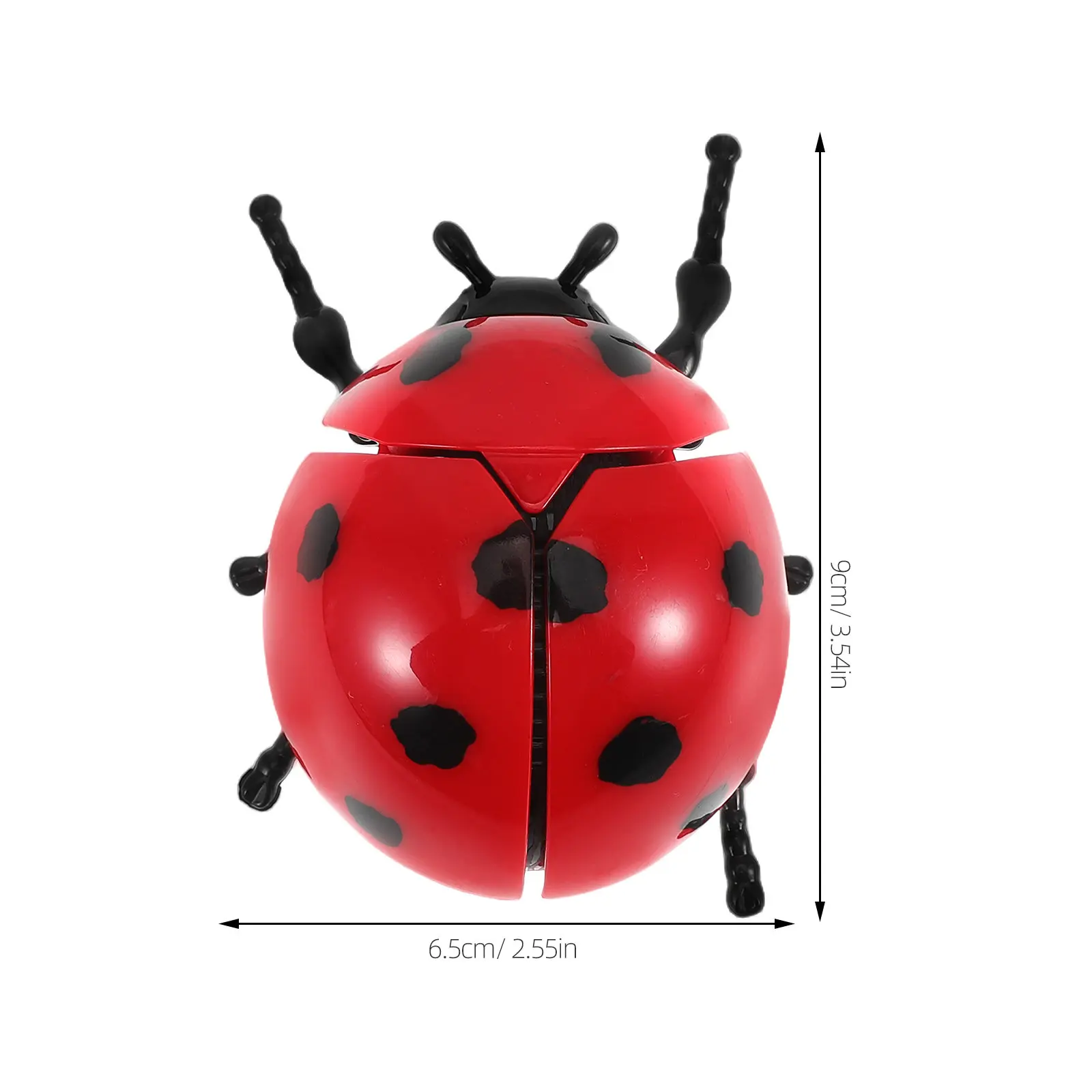 Simulation Ladybug Wind Up Interactive Cognitive Play Shaking Head Tail Compact Plastic Party Favors Plastic Ladybug Clockwork