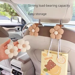 1/2/4PCS Multifunctional Flower Car Hooks Cute Flower Cute Car Seat Backrest Creative Storage Hooks Car Decorations