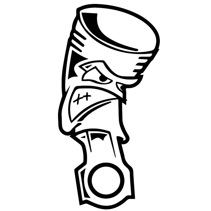 41963# 10x20cm Crazy Piston JDM Sticker Vinyl Decal Waterproof Auto Decors for Bumper Rear Window Laptop Motocycle Truck Van