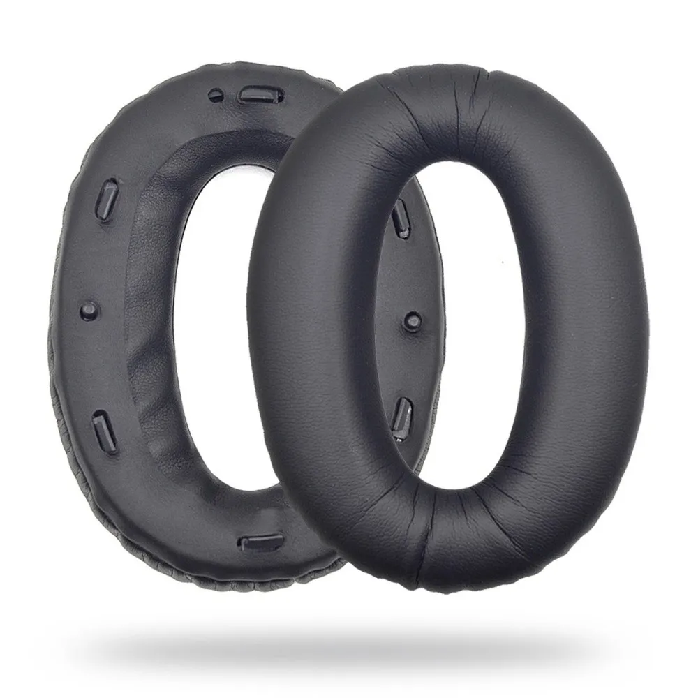 

1 Pair Replacement Headphone Ear Pads Sheepskin Sponge Foam Headset Earmuff Protein Leather for Sony WH-1000XM2 / MDR-1000X