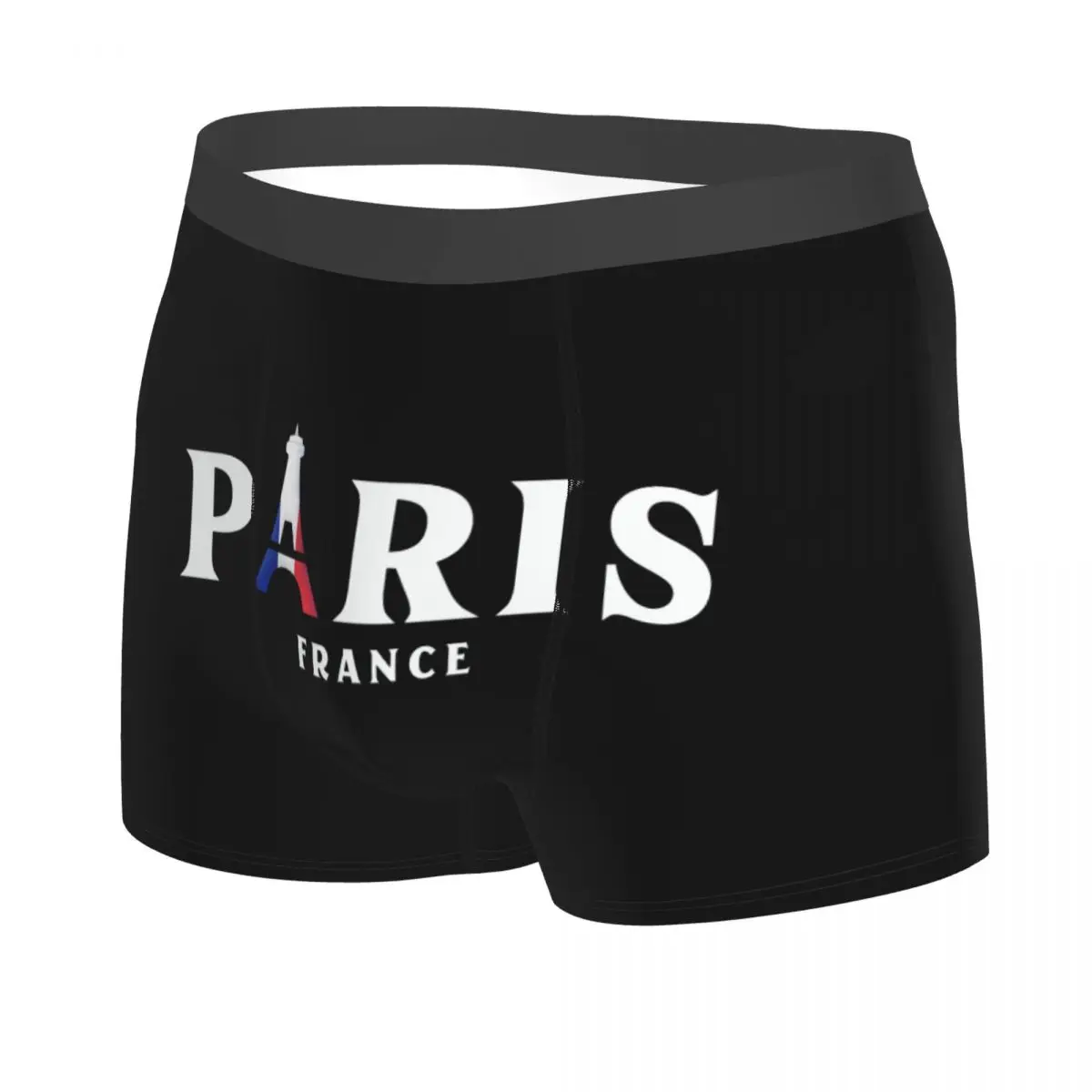 Custom Travel Paris France Eiffel Tower Underwear Men Print Boxer Shorts Panties Briefs Soft Underpants