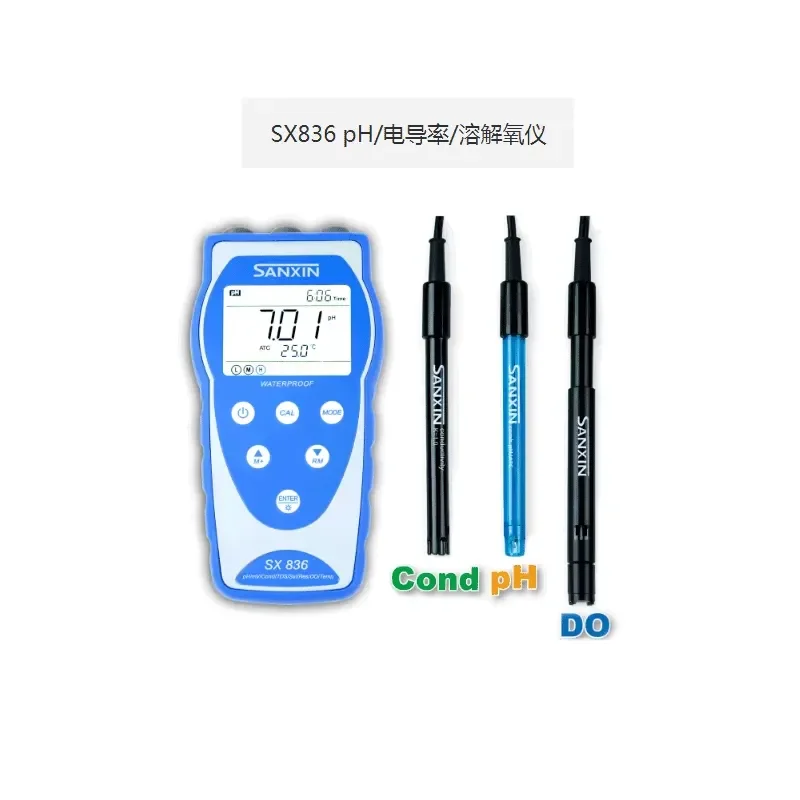 For SX811 SX813 SX823 SX836 Portable pH Meter TDS EC DO Tester for Water Quality Testing Lab Field Use Dual Display Auto