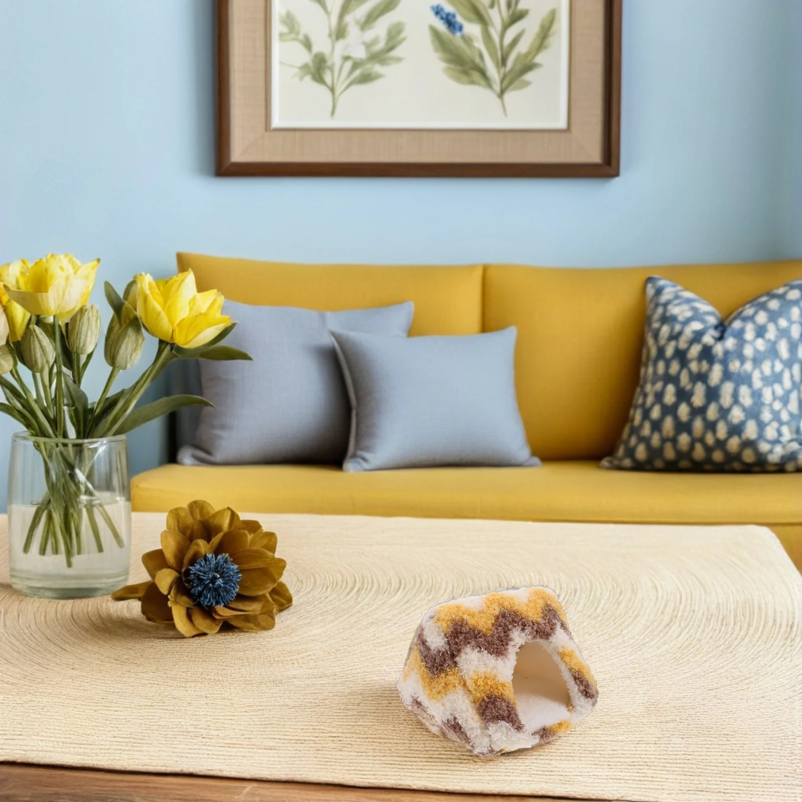 

Cozy Small Pet Nest Bed Warm Coral Fleece Hideout for Hamsters Sugar Gliders Squirrels Winter Sleeping House Portable Comfort