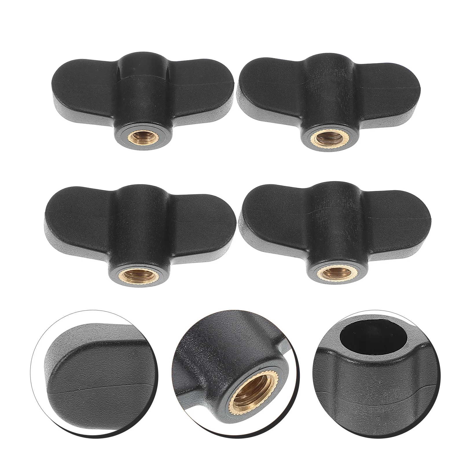 

4pcs Drum Set Clamp Nut Wing Nut Replacement Cymbal Stand Accessories Durable Plastic Hardware Secure Fastener For Electronic