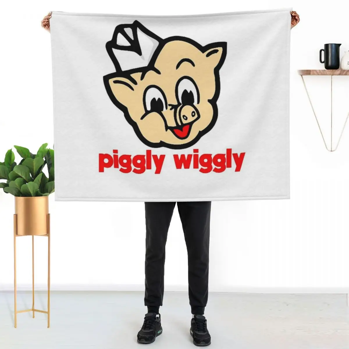 

Piggly Wiggly Classic T-Shirt Throw Blanket Year Round Soft Comfortable Blanket for Home