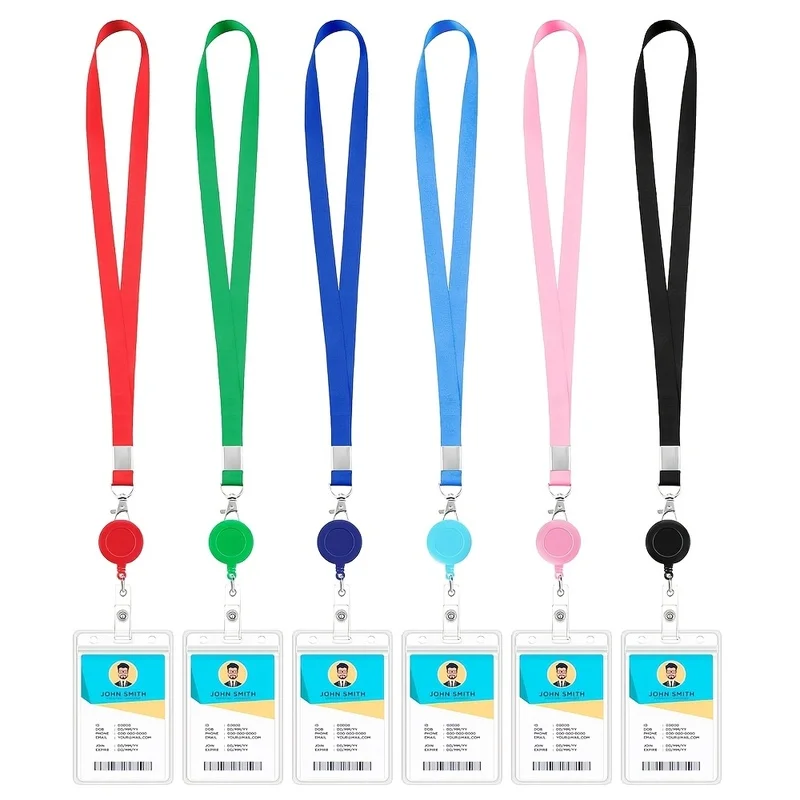 2DID lanyard Retractable lanyard Suitable for cruise ship ID card holders Transparent snap-on ID lanyard