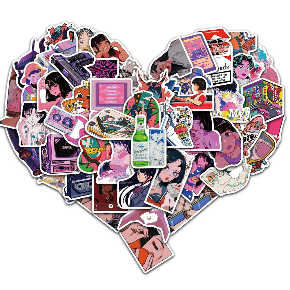 50/100PCS Cool City Pop Graffiti Aufkleber Telefon Fällen Gitarre Lagerung Boxen Notebook Desktop Wasser Tasse Dekoration