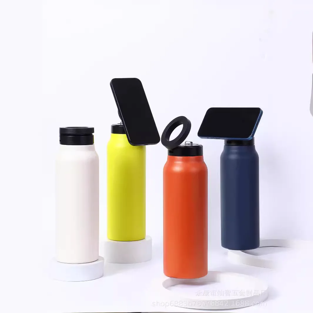 2024 Newest Double Wall Leakproof 24oz Stainless    Phone Holder Sports  Tumbler Straw cup Yetis tumbler  oz tumbler with handle