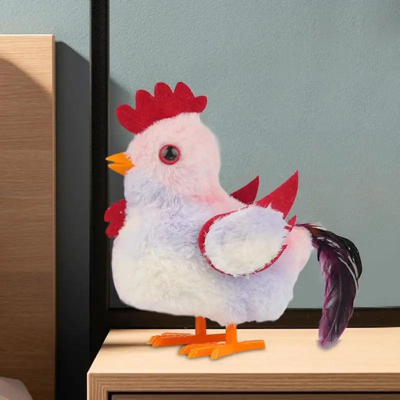 Pollo ambulante Giocattolo elettronico Walking Chirping Pollo Peluche Apprendimento sensoriale Bambola di peluche educativa per ragazzi Bambini Ragazze