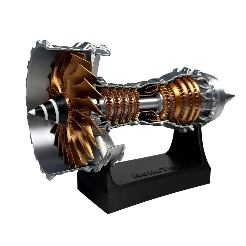 MINI Turbofan Jet เครื่องยนต์การบินรุ่นการทดลองทางวิทยาศาสตร์รุ่นเยาวชนการศึกษาวัสดุเครื่องประดับ