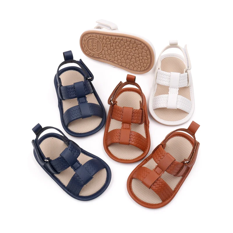 Soft PU casual sapatos de caminhada para bebês meninos e meninas, sandálias recém-nascidas, criança 0-91-8 meses, nova moda, BBW4011, verão, 2022