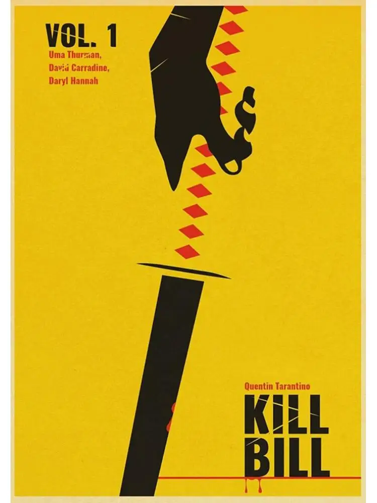 Exclusive Offer Buy Three Get One Free! Vintage American Movie Kill Bill Poster. Ideal for Cafe, Small Living Room, Tavern