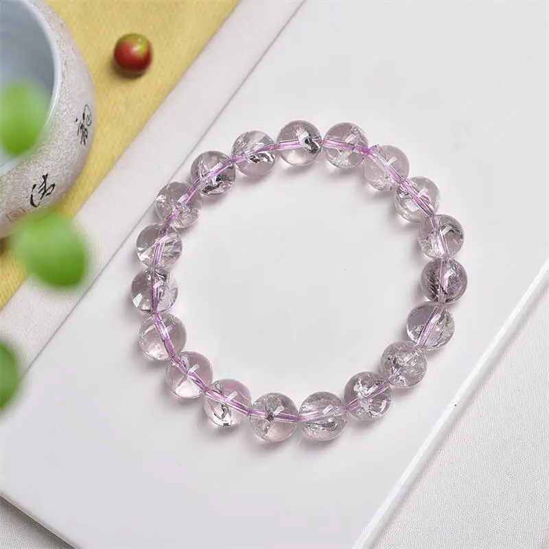 

11MM Natural Purple Quartz Bead Bracelet Jewelry Stretch Bangle Children Birthday Holiday Gift 1PCS