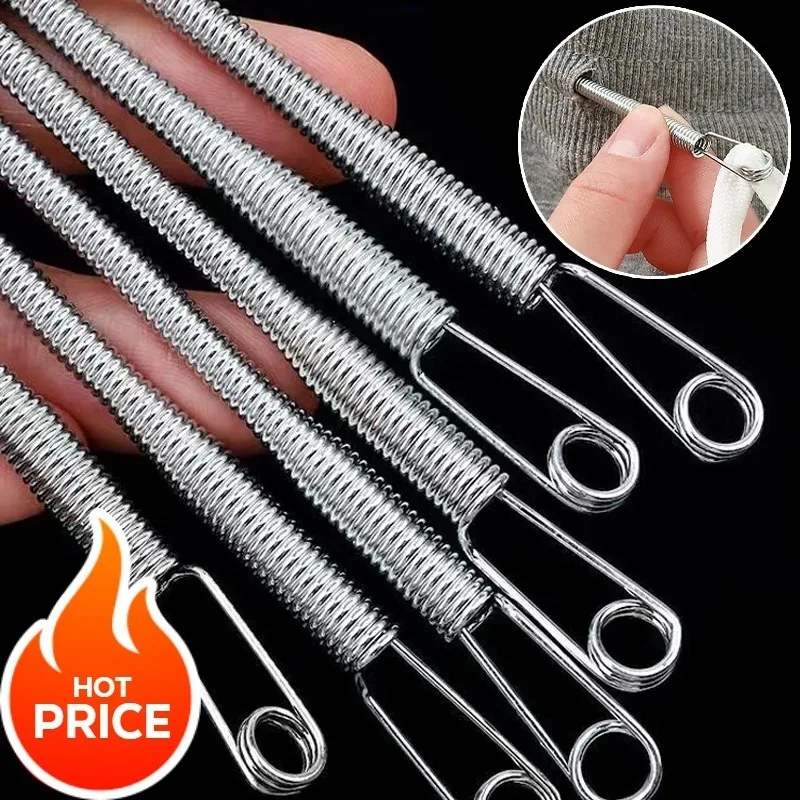 Rope Threading Tool Bendable Spring Drawstring Threader Clip Drawstring Thread Multi Functional DIY Sewing Accessories