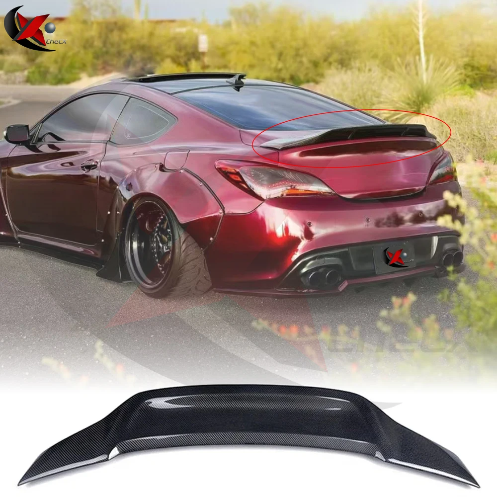 

For Hyundai Genesis Coupe Spoiler 2009 10 11 12 13 14 15 Year Glossy Carbon Fiber/FRP Rear Wing R Style Spoiler Accessories