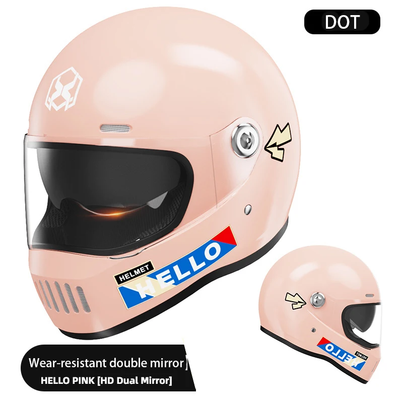 DOT Certified High Quality Men Women Electric Moto Flip-up Full Face Helmet Dual Mirror Visor Safety Racing Two One Scene Helmet