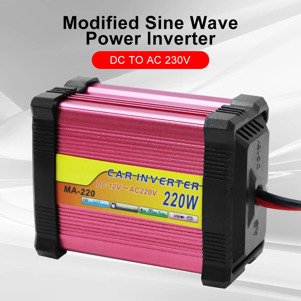 Battery Converter 220W Multifunctional USB Voltage Transformer Car Power Inverter Portable Multiple Protection Supply Inverter view 4