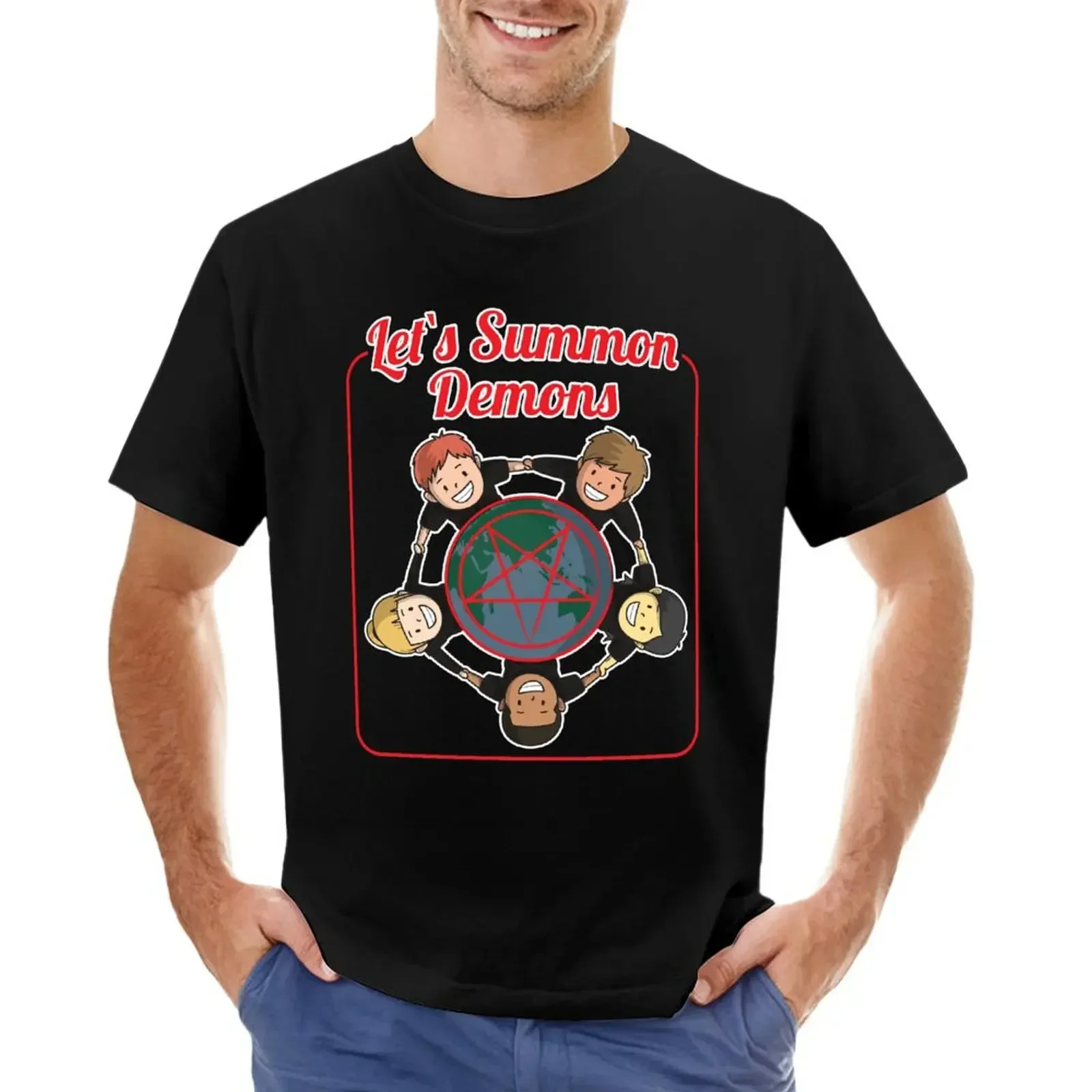 Let's Summon Demons - Pentagram International T-shirt cute clothes kawaii clothes plus size tops mens tall t shirts