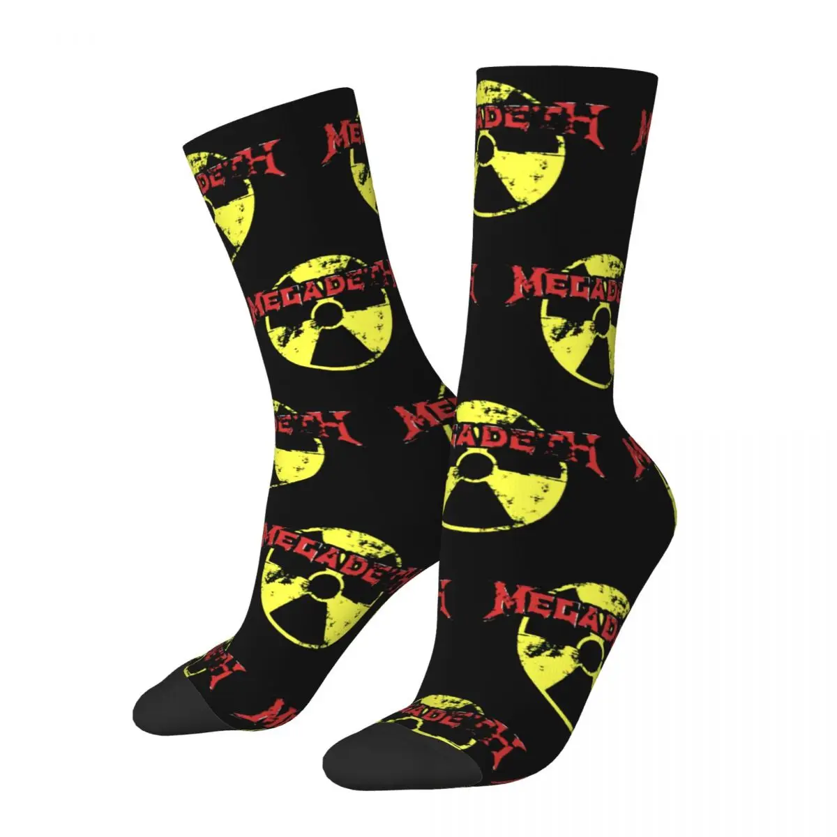 

Harajuku Women Men Socks Trigometron MEGADETHs Heavy Rock Music Band Merch Super Soft High Quality Sock All Seasons