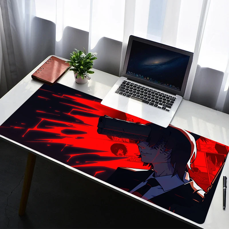 Mouse Pad Computer Gamer PC Accessories Mousepad Rubber Non Slip Desk Mat Laptop Gamer C-chainsaw Man Hayakawa Aki Keyboard Pad