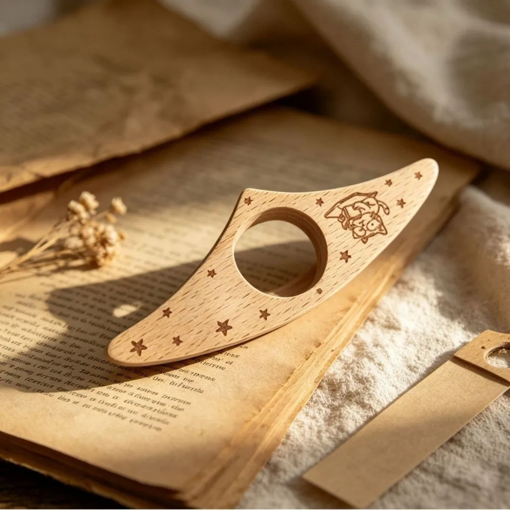 One Hand Operation Thumb Page Holder Page Turning Fixed Fast Reading Aid Page Holder Bookmark Finger Hole Thumb Support