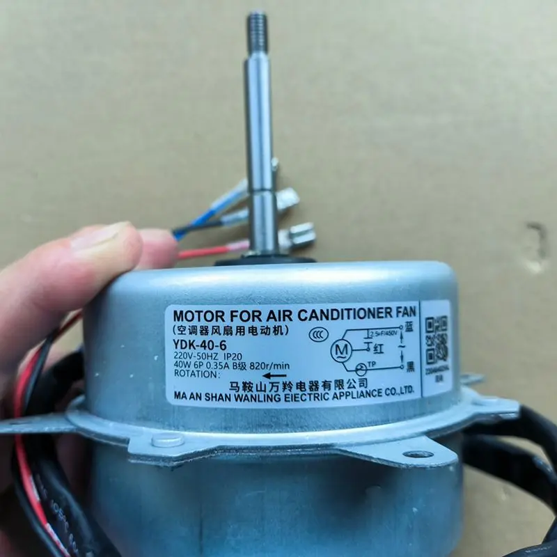 YDK-40-6 Universal 1P1.5P 2P Air Conditioning Outdoor Unit Fan Motor Copper Wire External Fan Cooling Motor