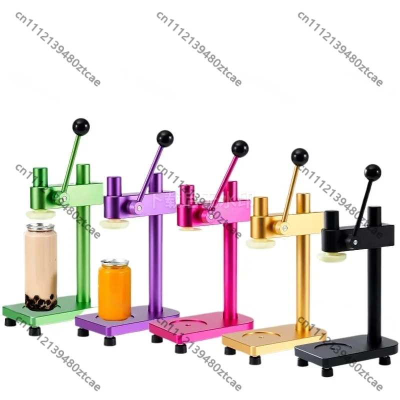 Manual Can Sealer Capping Tool, Milk Tea Shop Juice Bottle Lidding Machine, Portable Handheld Sealing Equipment for Shop Use