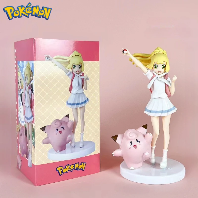 Pokemon Go Lillie Clefairy Model Animation Collection Decorative Ornaments Children's Toy Figure Cute Christmas Gift Doll