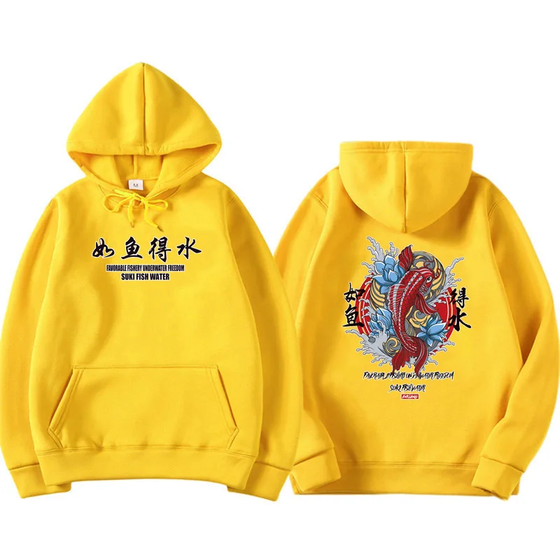 

2019 Men Streetwear Hip Hop Pullover Sweatshirt Chinese characters Print Harajuku Pullover Cotton Japanese Hoodie Street Wear