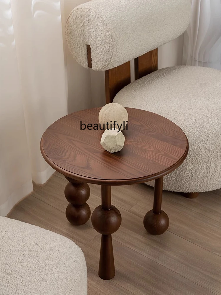 

Solid wood creative sofa edge a few round three feet edge a few B & B creative French retro