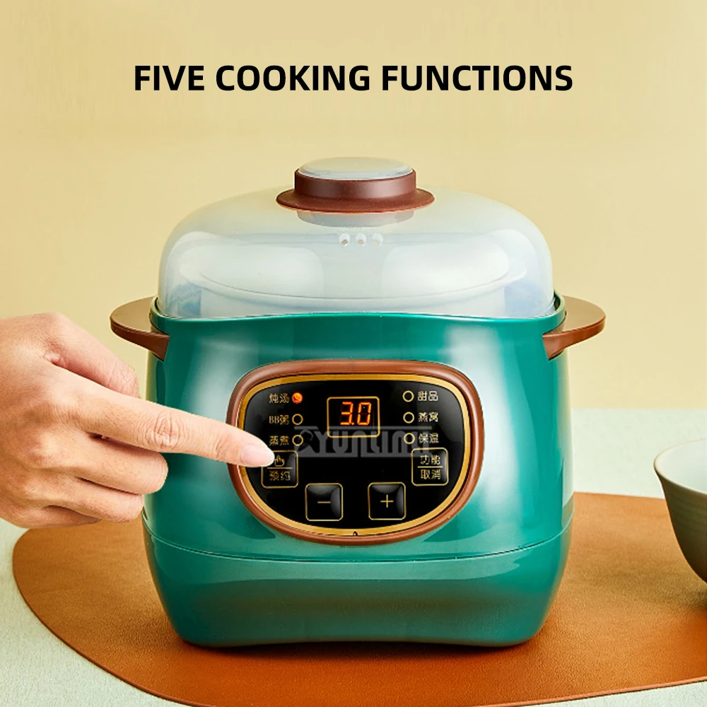 

Бытовая кастрюля для приготовления каши, многофункциональная мультиварка, керамическая водонепроницаемая машина для приготовления на пару