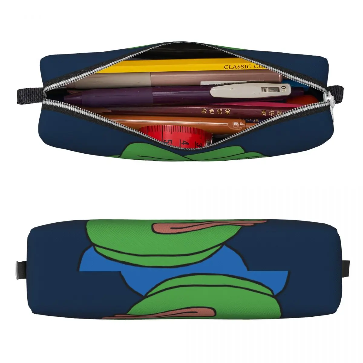 Creative Pepe The Frog Apu Apustaja Pencil Case Pencilcases Pen Box Kids Large Storage Bag School Supplies Gifts Stationery