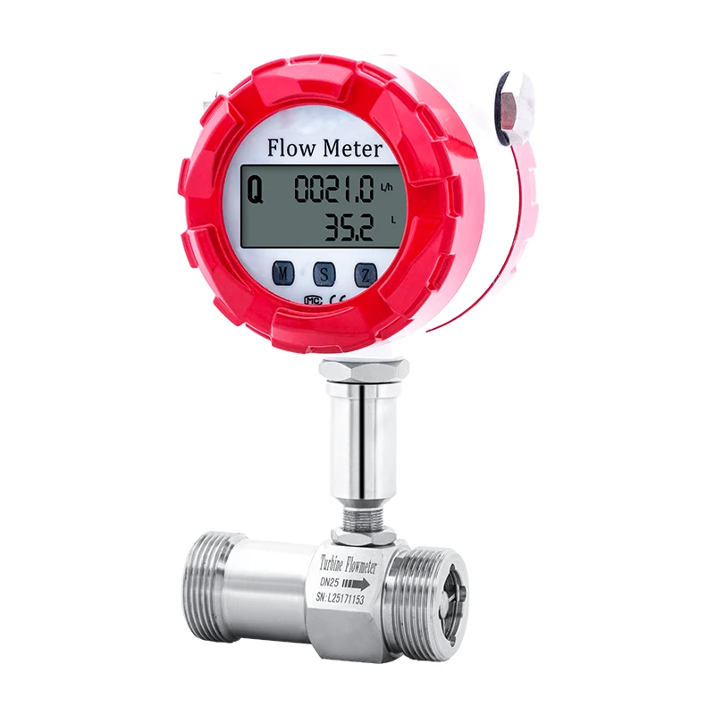 

DN15 DN20 DN25 DN32 DN40 DN50 Water Gasoline Fuel Digital Turbine Flow Meter Stainless 4-20mA 0-10V RS485 Signal 24VDC