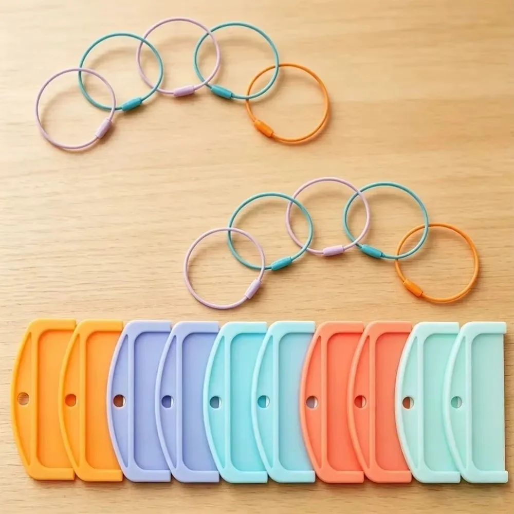 10pcs Portable ABS Card Holder with 10 Loops Reusable Card Storage Cover Outdoor Mini Card Organizer For Yoto Cards