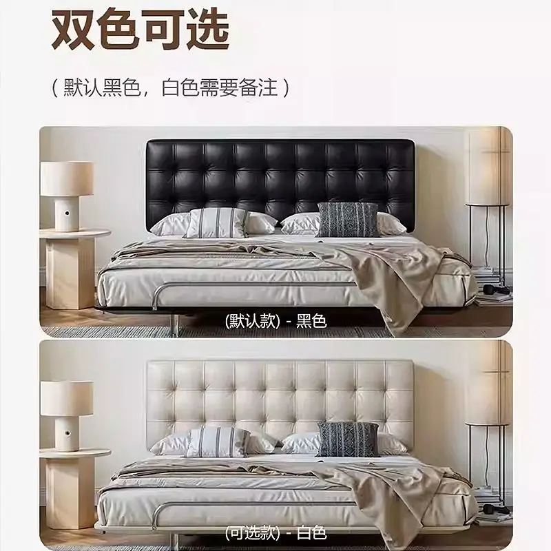 سرير رئيسي رفيع بجانب السرير، سرير معلق من الفولاذ الكربوني #6