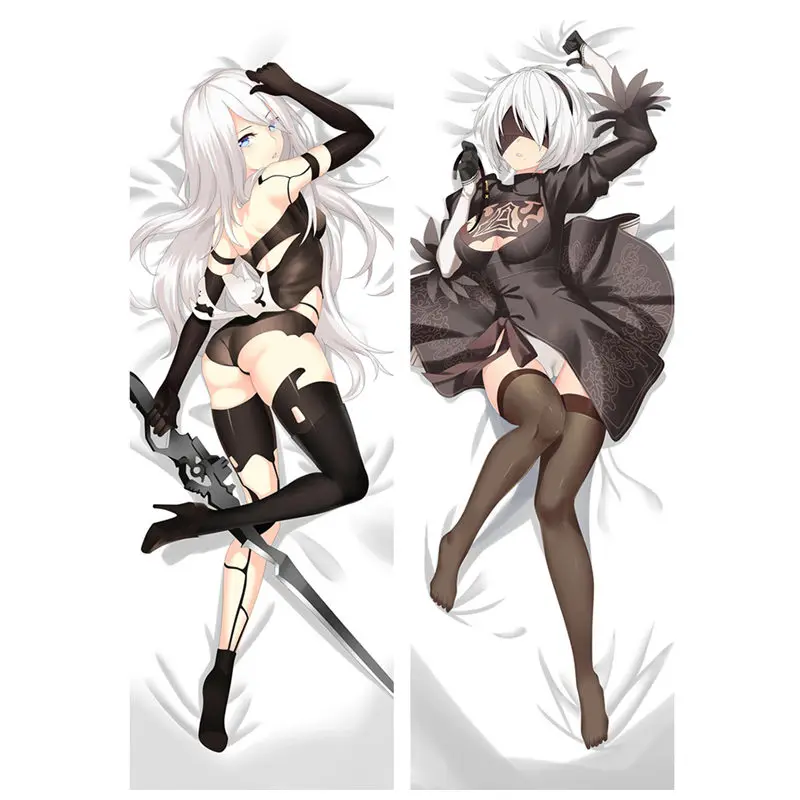 Anime NieR:Automata Pillow Covers YoRHa 2B 9S  Case Sexy 3D Double-sided Bedding Hugging Body case Customize Gifts