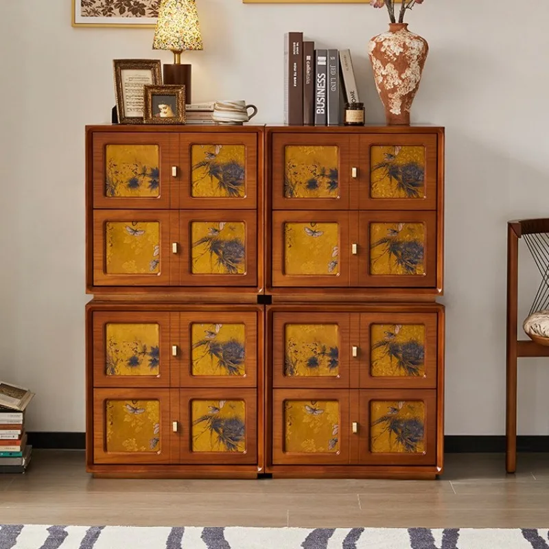 

French retro chest, living room, bedroom, wall drawer cabinet, solid wood storage, dining side fragrant cloud yarn cabinet