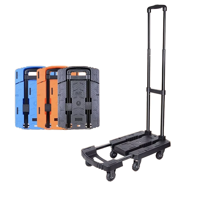 

6-Wheel aluminum alloy small portable foldable practical trolley trolley luggage cart