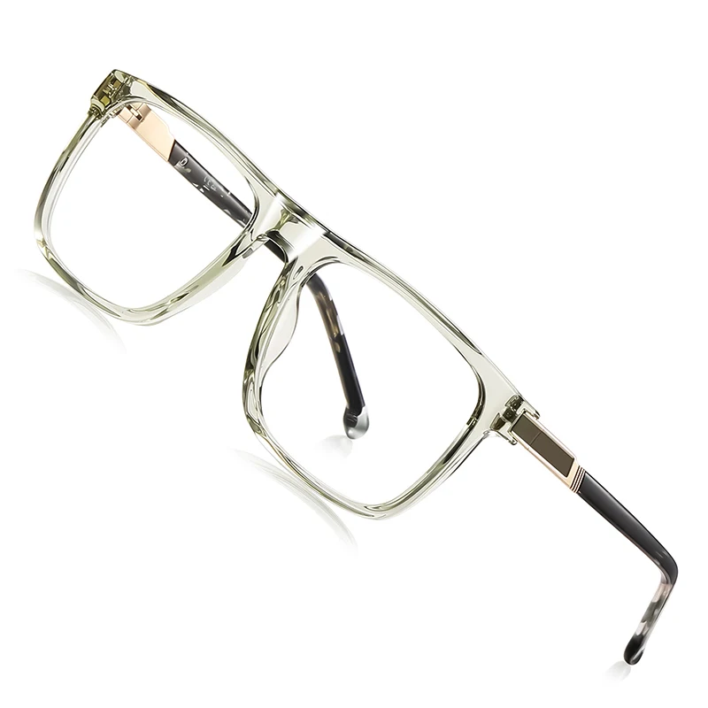 VICKI Men's TR90 Large-frame Anti-blue Light Ultra-light Glasses, Prescription-eligible and Customizable, Multifocal LensesLS225
