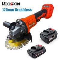 Brushless Angle Grinder 125MM Cordless Angle Grinder 18V 3 Gears Variable Grinding Machine Cutting Woodworking Power Tool