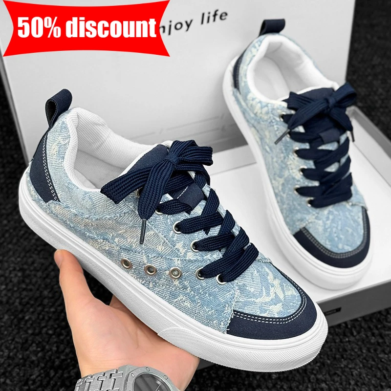

Mens Board Shoes Classic Lace Up Casual Daily Commuting Comfortable Flat Shoes New Fashion Soft Soled Student Board Shoes Youth