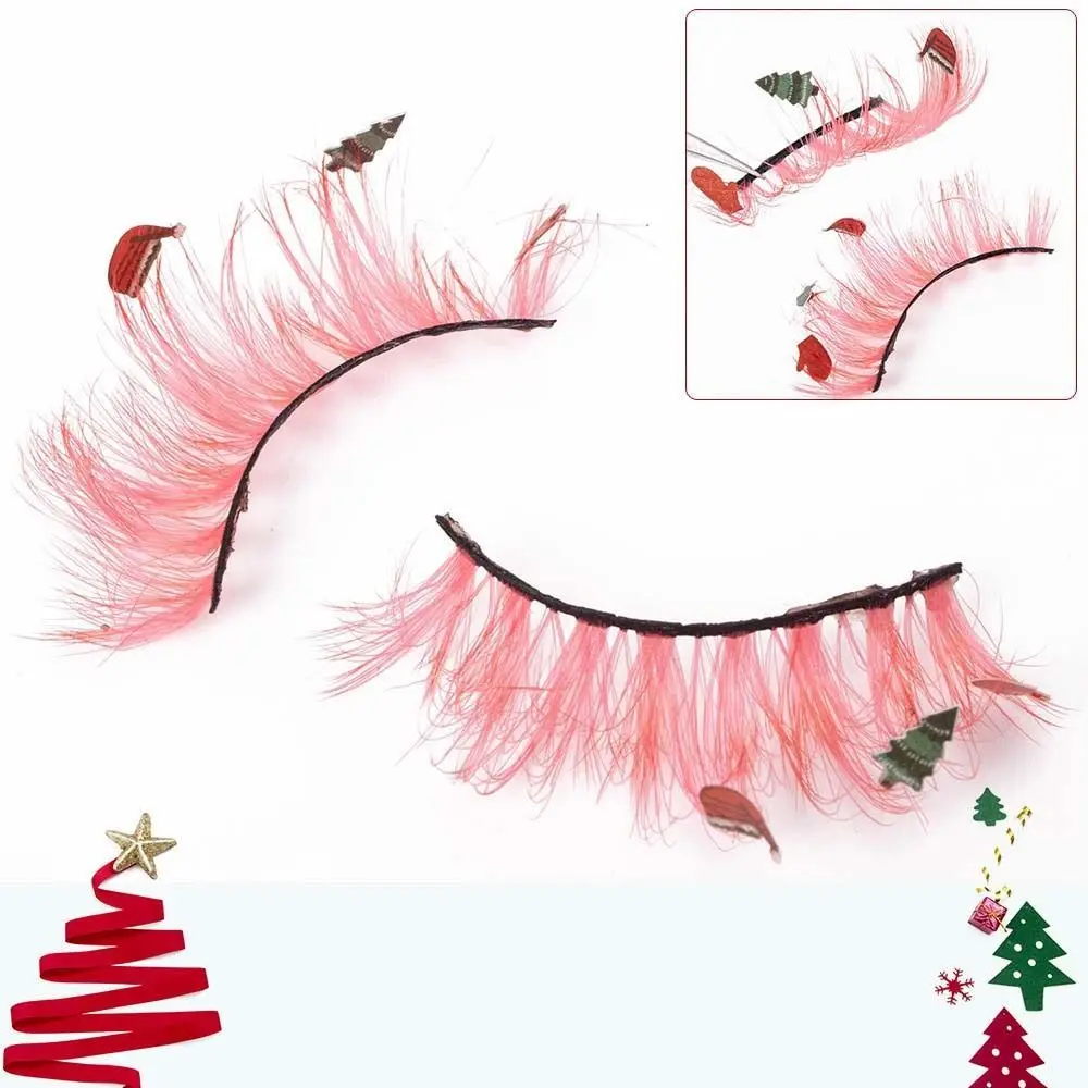 

Chemical Fiber Christmas False Eyelashes Eyelashes Extension Cartoon Snowman Christmas Cluster Eyelashes 25mm