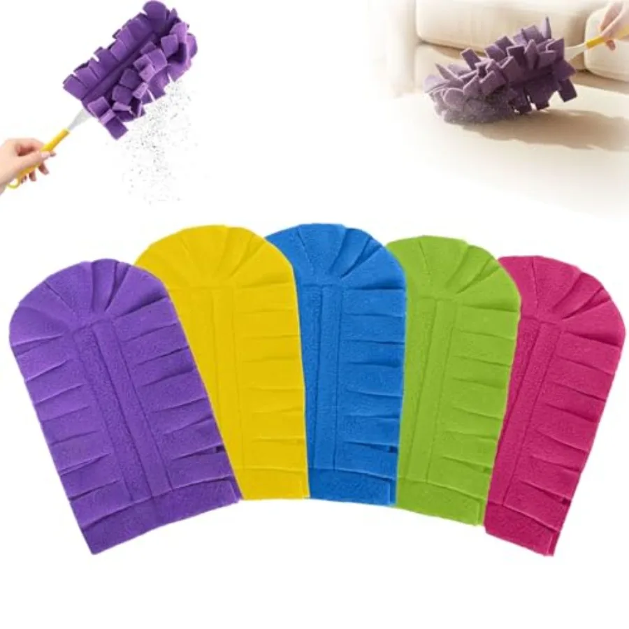

Reusable Dusters for Cleaning, 360° Washable Duster Pads, Heavy Duty Reusable Duster Refills, Electrostatic Fleece Dusting Pads