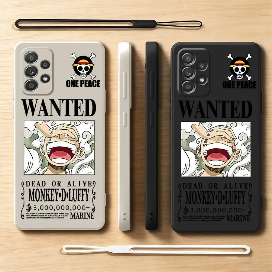 Anime O-One Piece Luffy Phone Cover Case for Samsung Galaxy A27 A52 A13 A14 A17 A12 A36 A26 A15 A16 A35 A24 A34 A51