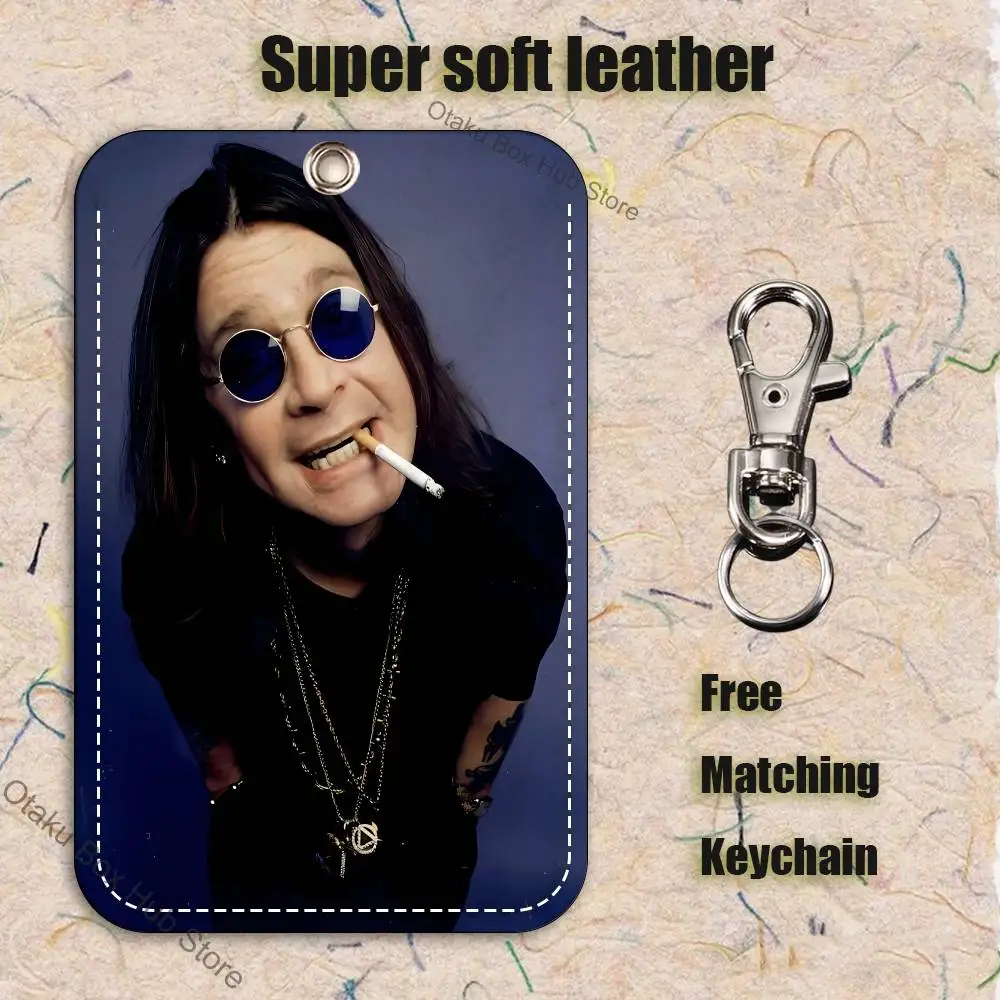 O-ozzy osbourne titular chaveiro para banco titular do cartão de trabalho de negócios cartão de estudante caso protetor cartão de ônibus