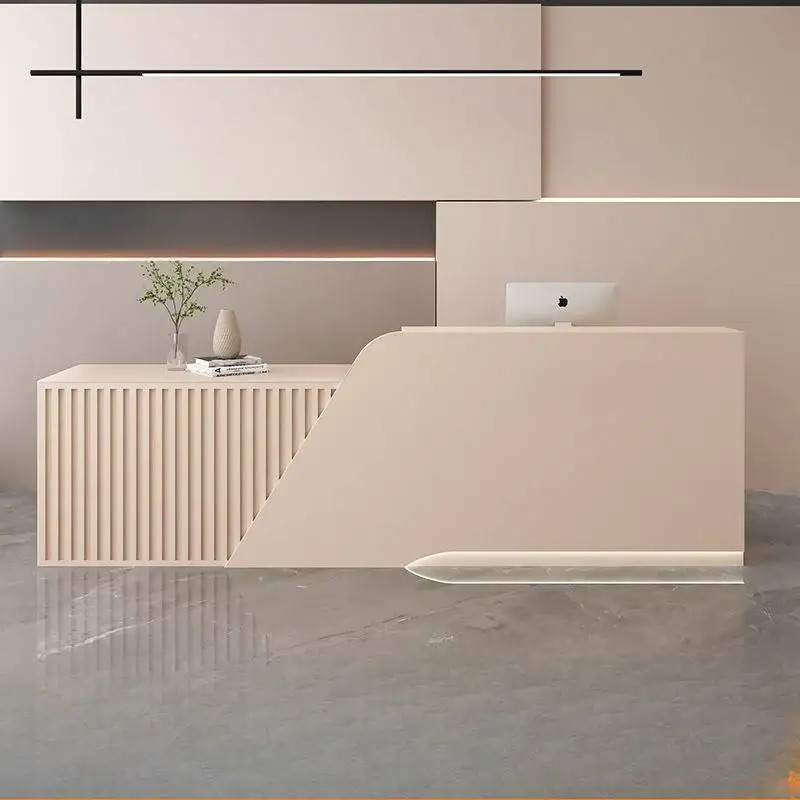 

Logo Beauty Salon Reception Desks Hotels Led Restaurant Front Reception Desks Cosmetic Shop Biurko Do Recepcji Furniture Office