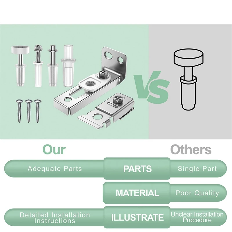 Dubbelgevouwen Deur Hardware Reparatie Kit - Hardware Kit Voor 2.22Inch Tot 2.54Inch Track, Opvouwbare Zak Deur Vervangende Onderdelen Accessoires